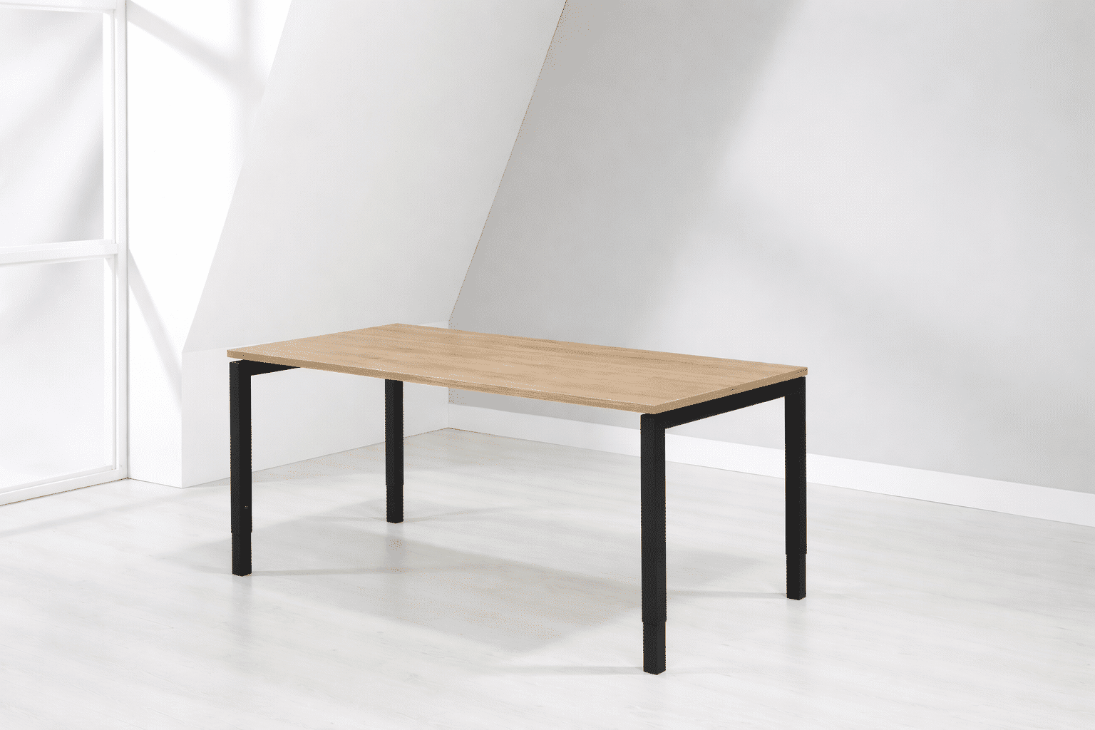 Zit bureau of spreektafel met N poot, hoogte instelbaar tot 85 cm