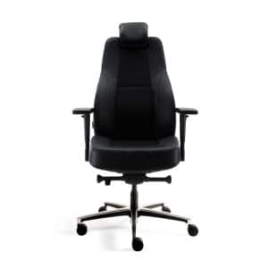 DKM Task Mix. Ergonomische 24 uurs stoel - volledig gestoffeerd in een mix van stof en leder