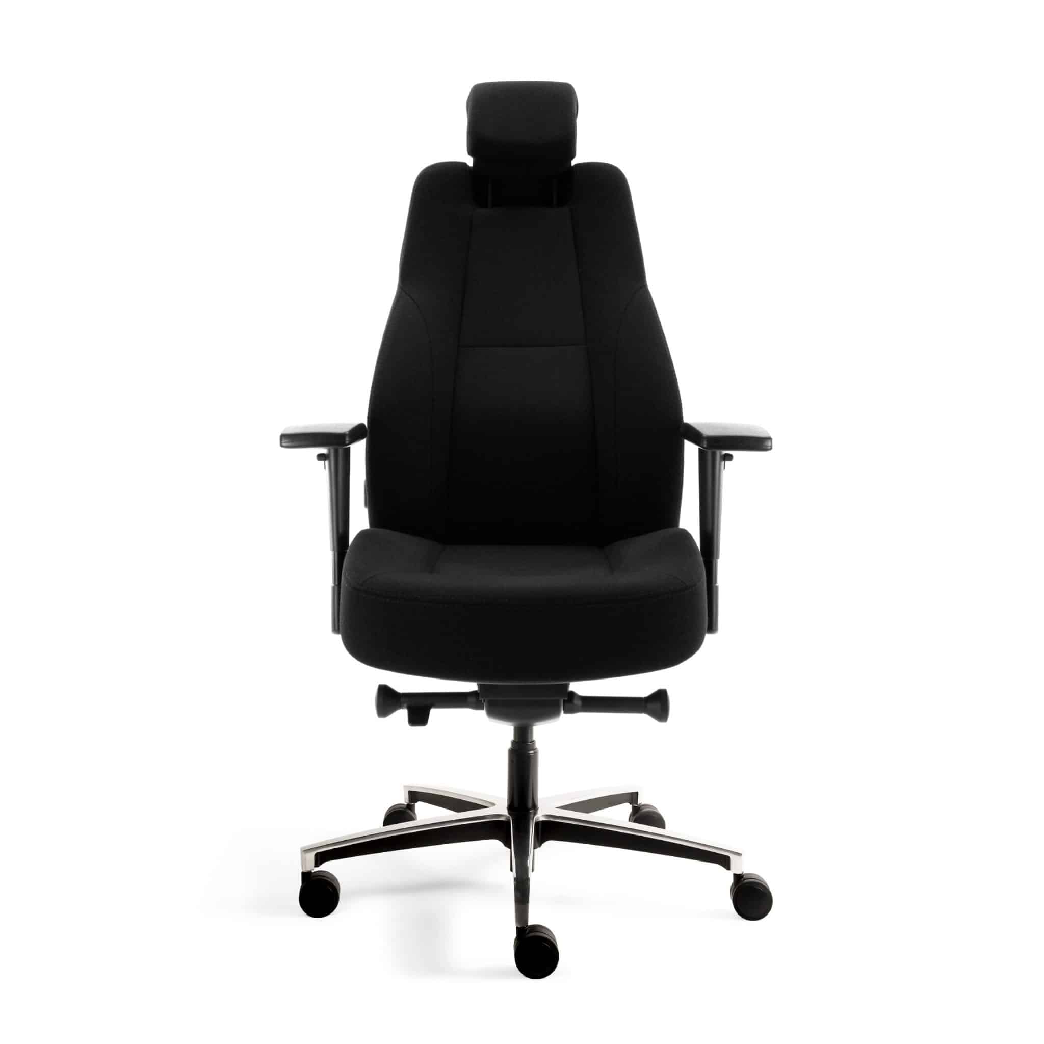 DKM Task Mirage. Ergonomische 24 uur stoel - volledig gestoffeerd in zwart