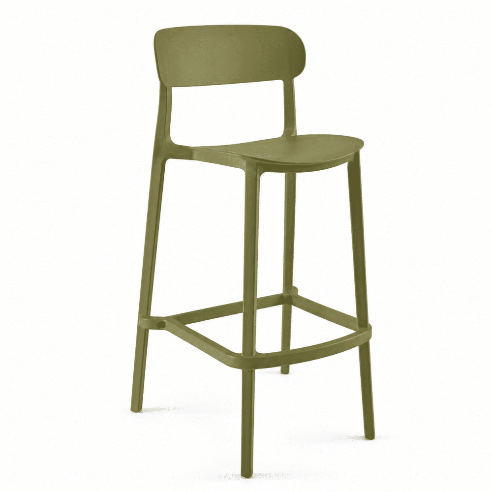 DKM Round Bar. Stevige en comfortabele kunststof barkruk zonder armlegger. Ook verkrijgbaar als stoel DKM Round Chair