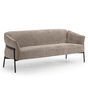 DKM EASY SOFA. 2,5 persoons stijlvolle bank in luxe teddy stof. Ook verkrijgbaar als EASY Fauteuil