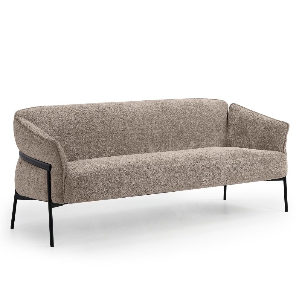 DKM EASY SOFA. 2,5 persoons stijlvolle bank in luxe teddy stof. Ook verkrijgbaar als EASY Fauteuil
