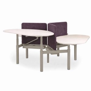 Voortman Halo Triple sta zit tafel in organische vorm voor 3 personen