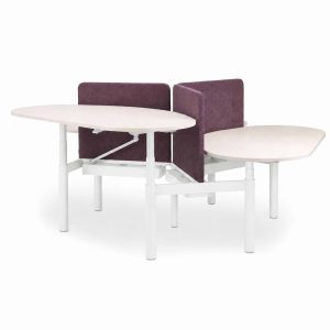 Voortman Halo Triple sta zit tafel in organische vorm voor 3 personen