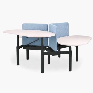 Voortman Halo Triple sta zit tafel in organische vorm voor 3 personen