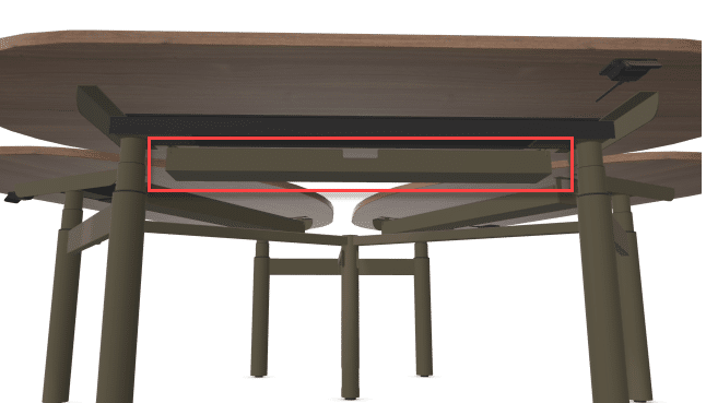 Voortman kabelgoot tbv Halo Triple sta zit tafel VM.HAL.3P.C