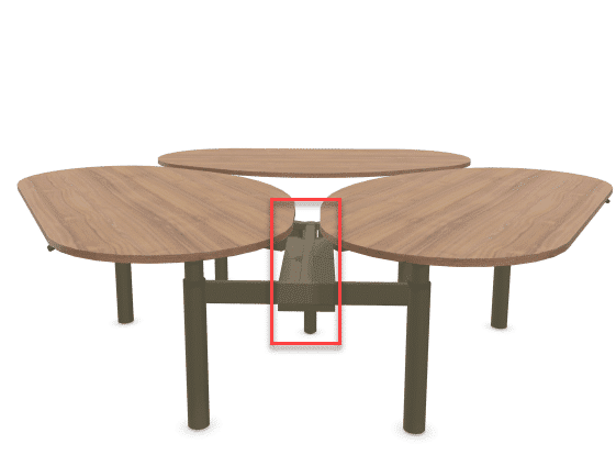 Voortman kabelaorta tbv Halo Triple sta zit tafel VM.HAL.3P.C