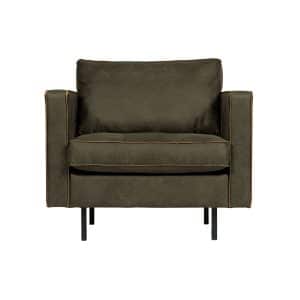 Rodeo CLASSIC Fauteuil - Recycle leer in Zwart, Cognac of Army