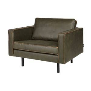 Rodeo Fauteuil in Zwart, Cognac of Army - Brede Loveseat!