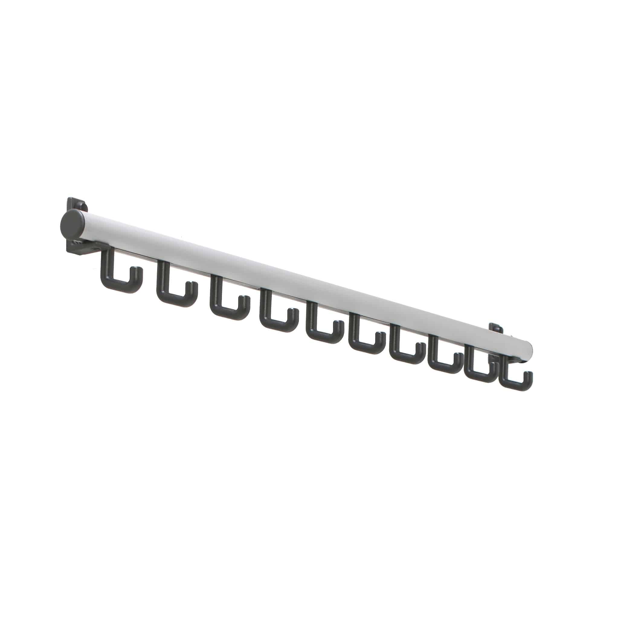 Functionals - Tertio H wandkapstok met haken in breed scala aan breedtes