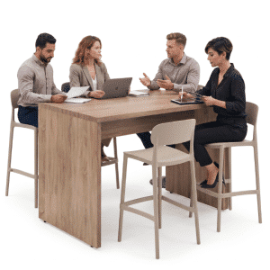 hoge bartafel met dichte zijkanten