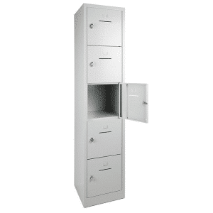 shc2 lockerkast 1 kolom en 5 vaks grijs open 1.png