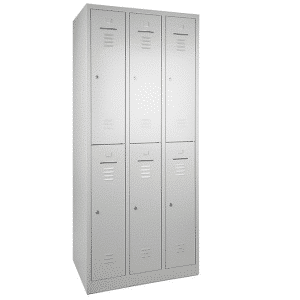 wrc6 lockerkast 3 koloms en 6 vakken kleding locker.png