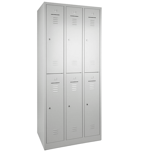 wrc6 lockerkast 3 koloms en 6 vakken kleding locker.png